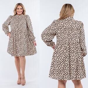 English Factory Dotted Button Detail Mini Dress‎ 3X NWT